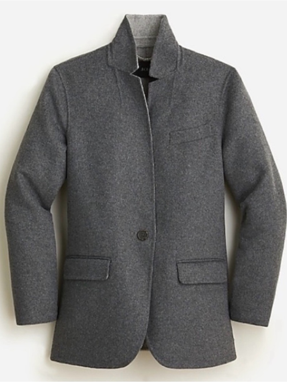 Navy Blue J. Crew Leighton Blazer Jacket Double-Faced Blend